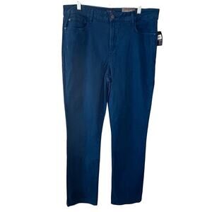 NYDJ NWT newport blue Marilyn straight leg high rise full length jeans size 16